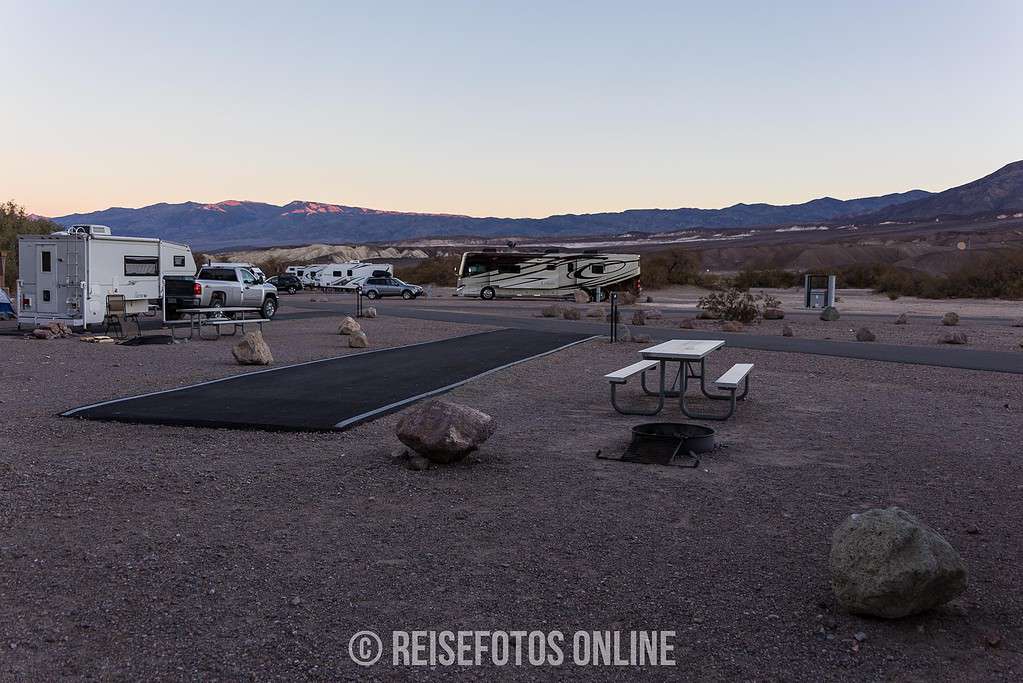 Camping in US-Nationalparks mit dem Wohnmobil - Hier der Campground des Death Valley Nationalparks