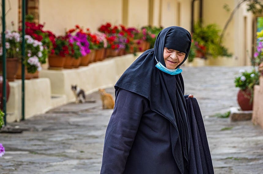 Nonne in Mystras bzw. Mistra - Griechenland