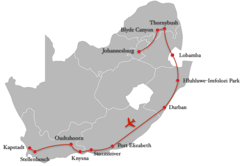 Eine Rundreise durch Südafrika